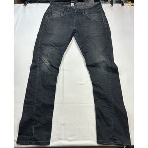 Volcom Slergo Slim Ergo Fit Jeans Men's 32x33 Black Gray Distressed Skate Street